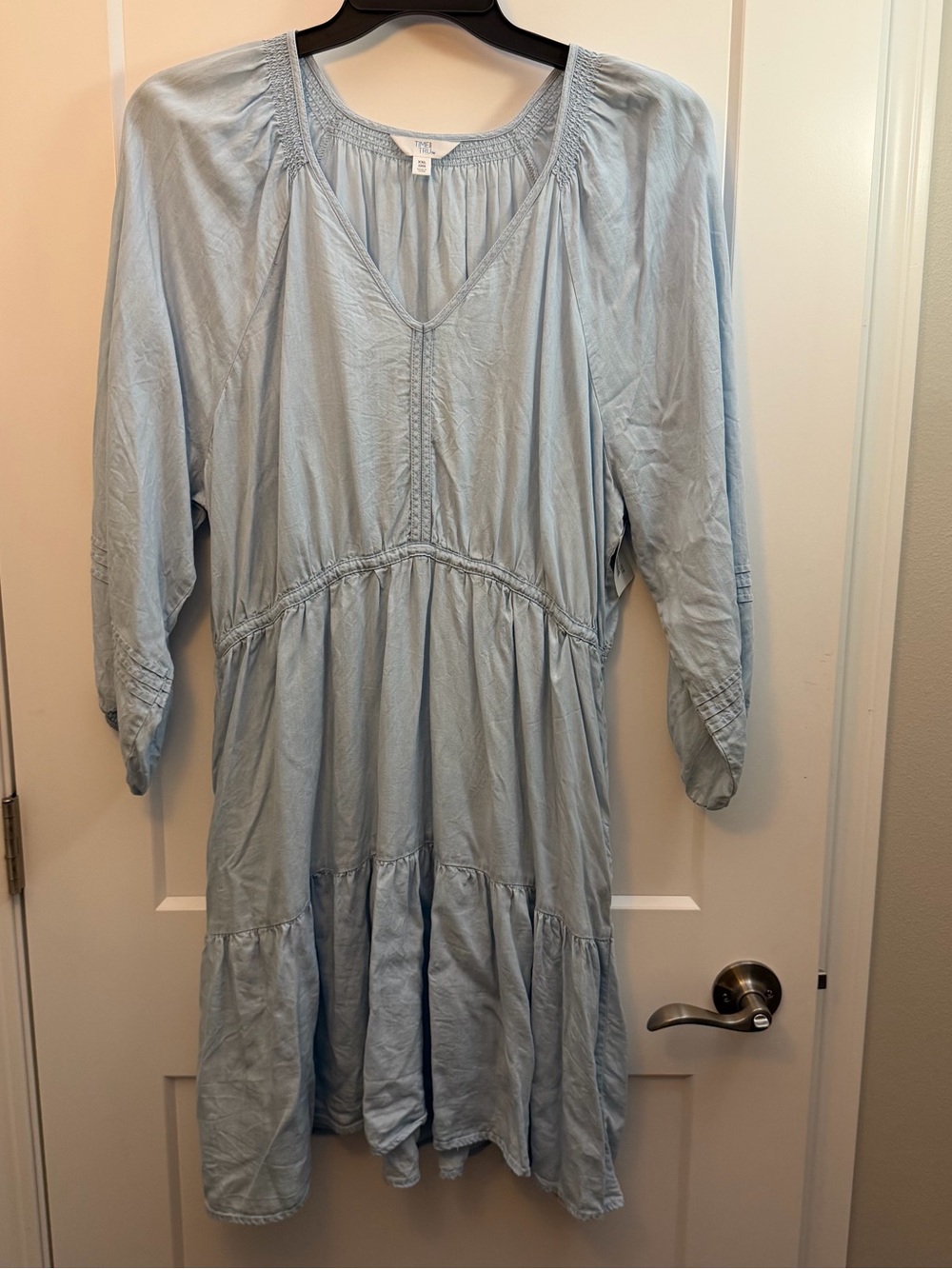 2XL Light Blue Tiered mini Dress